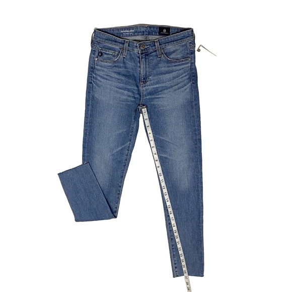 Adriano Goldschmied Stevie Ankle Slim Straight Ankle Size 25 Raw Hem Blue Jeans - Picture 5 of 16